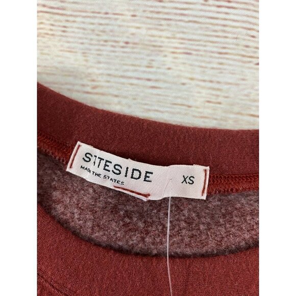 NWT Sateside Nordstrom Women's Modal Short Sleeve Front Twist Amber Sweater - XS - Picture 4 of 12